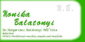 monika balatonyi business card